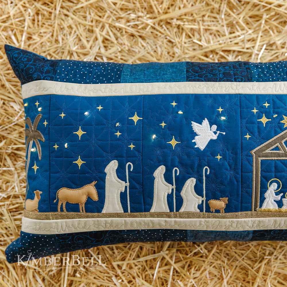 nativity bench pillow from kimberbell