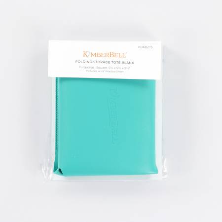 Kimberbell Folding Storage Tote Blank-Turquoise