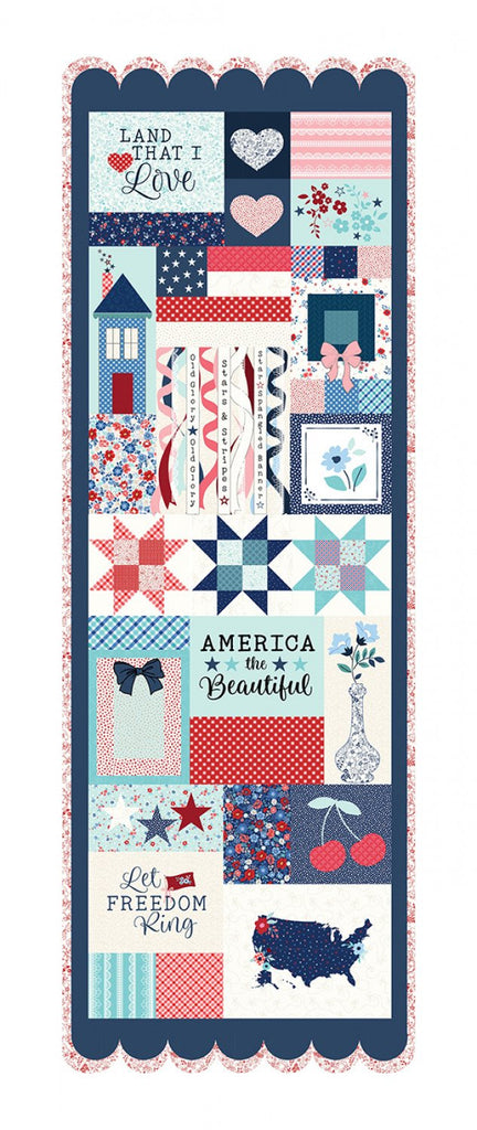 *Pre Order* Star-Spangled Beauty Ladder Full Kit- Quilt Fabric, Embellishments, CD