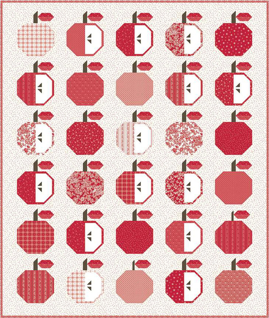 Red Delicious Apple Quilt - 64" x 76"