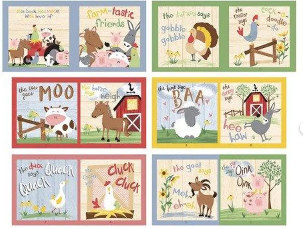 Kid's Fabric Book Panel-Farm