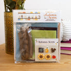 Packaged product with 'Autumn Acres' branding on a wooden surface.