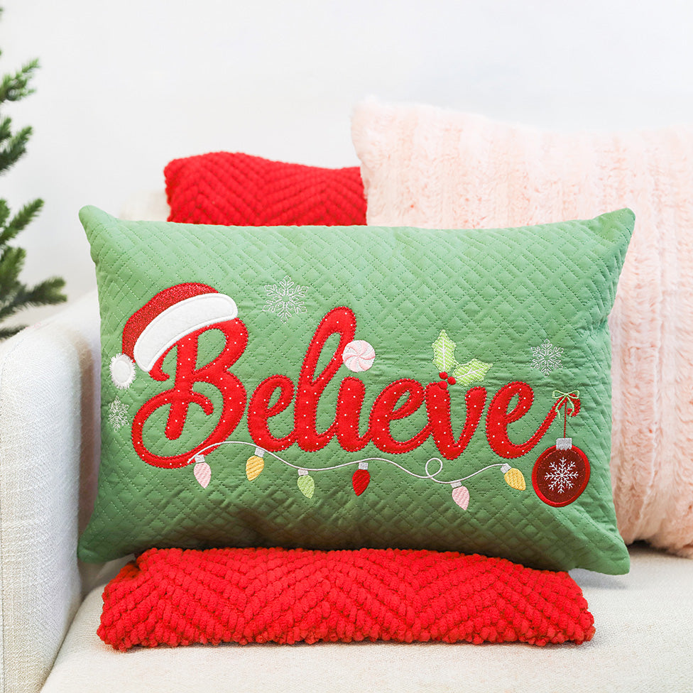 Kimberbell BELIEVE fabric and pillow kit