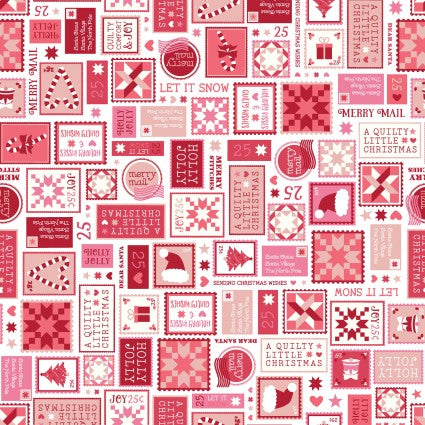 Kimberbell - A Quilty Little Christmas, Letters Red (3 yard cut)