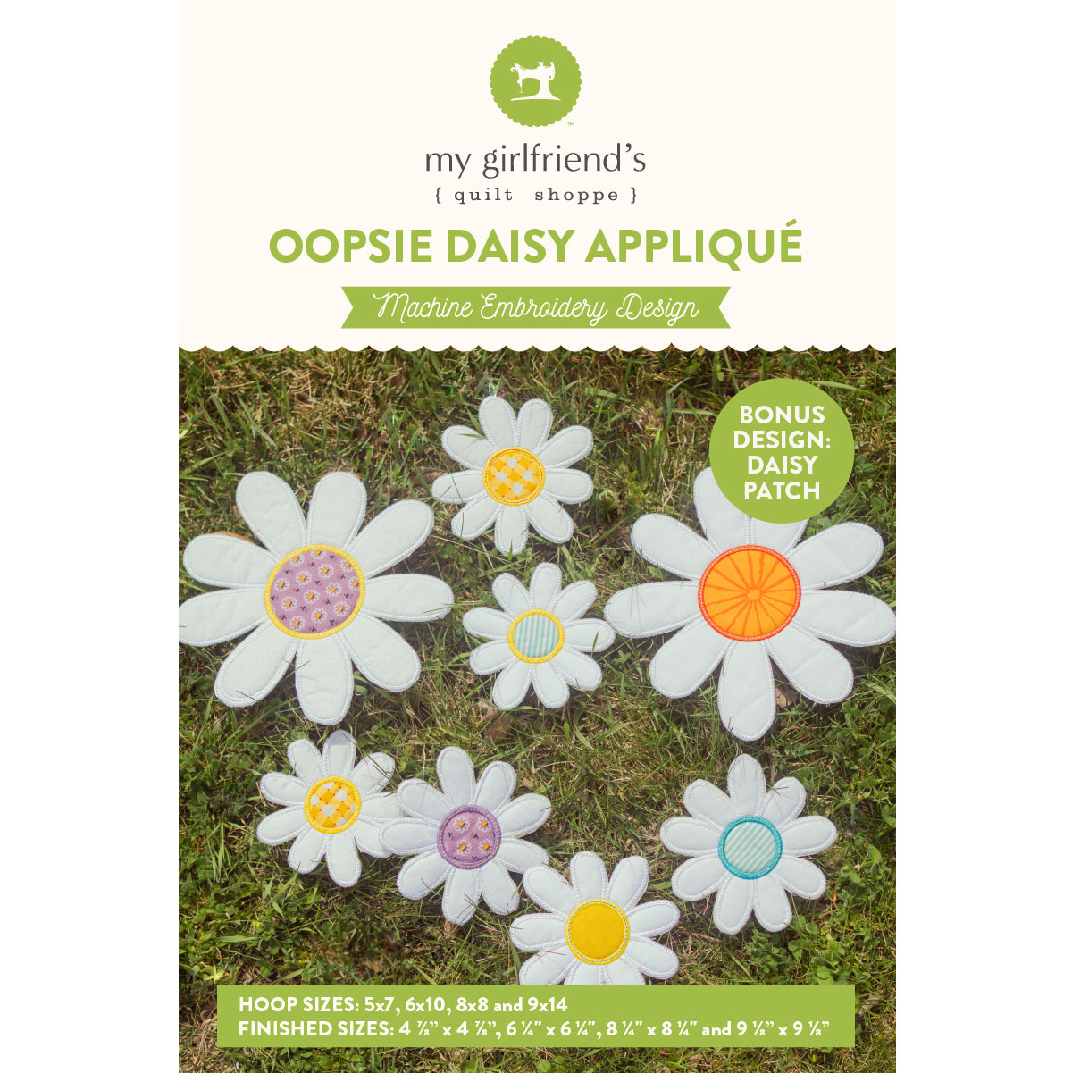 Oopsie-Daisy Appliqué: Embroidery Version (Downloadable Pattern)