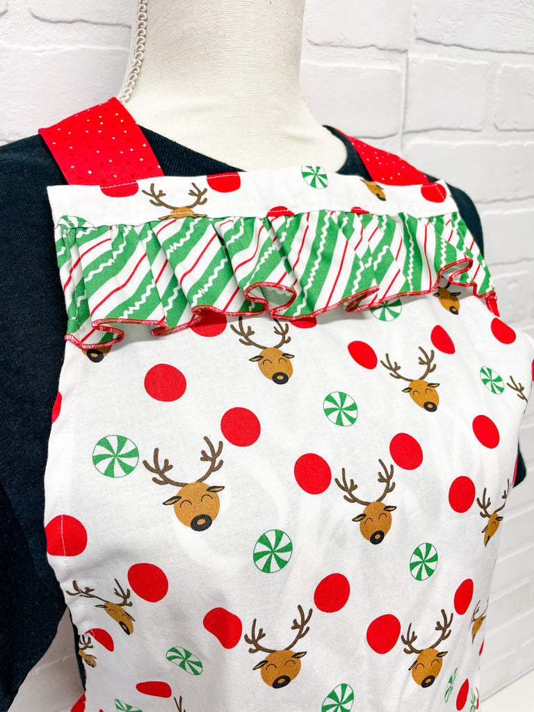 christmas apron with ruffle