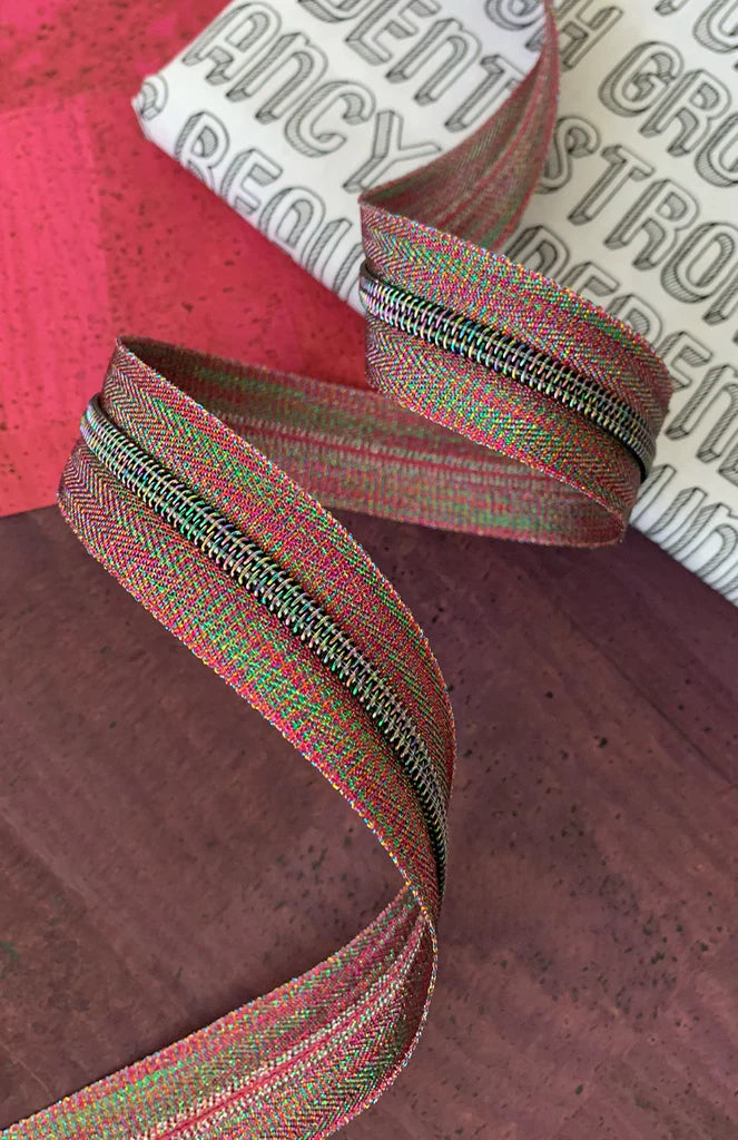 Zipper Tape- Colorful with Iridescent