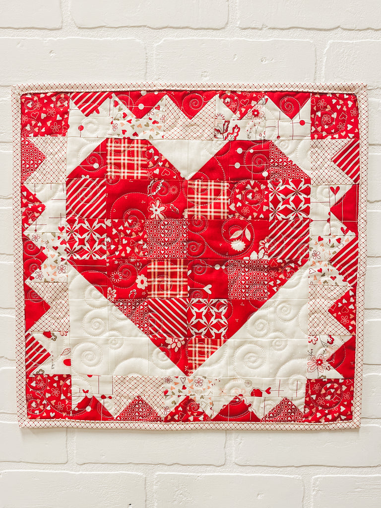 My Sweet Valentine Table Topper-Red 17"x17"