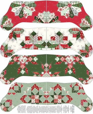 Mistletoe & Holly Stockings Panel