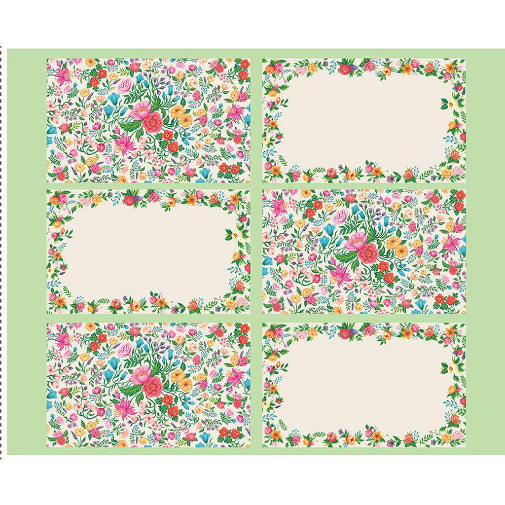 Riley Blake - Placemat of the Month Panel, August Multi Floral (1 Yard Cut)