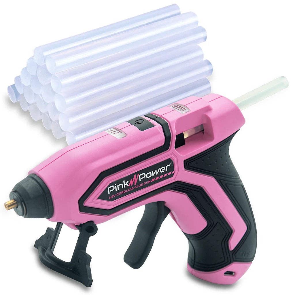 Pink Power Cordless Glue Gun-Pink