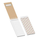 Two spiral-bound notepads with floral patterns on a white background