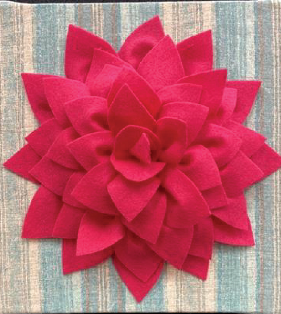 Stretched Canvas Felt Flower 