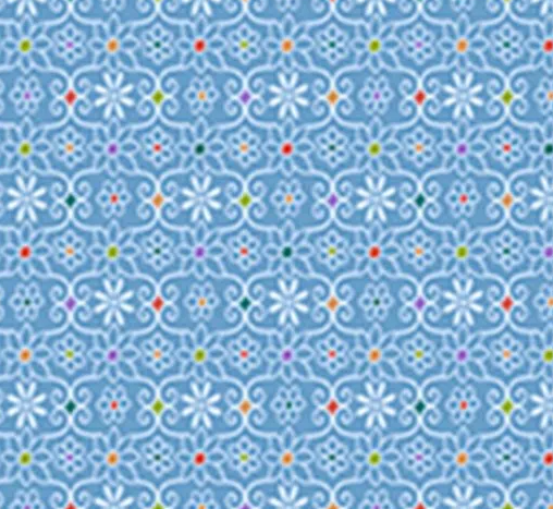 QT Fabrics Tweet Tweet Blue Fabric