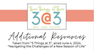 Resource Guide - Navigating Challenges with a New Season in Life