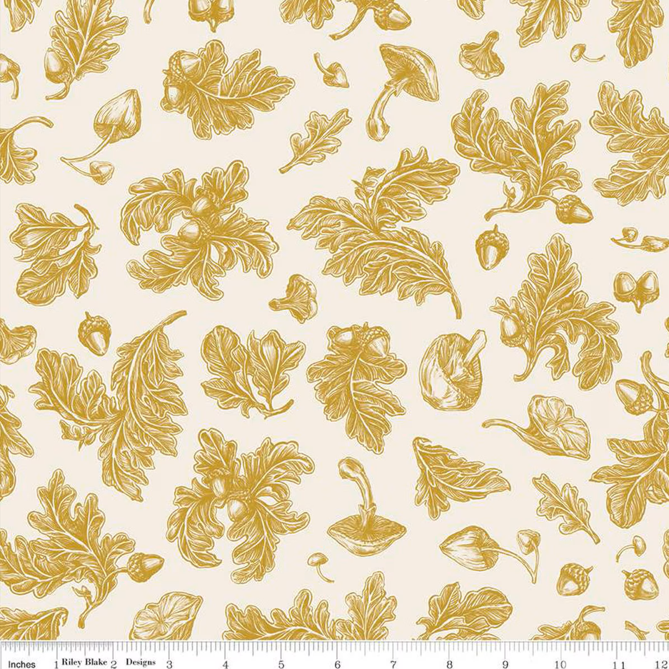 Riley Blake - Monthly Placemats 2 September Fall Foliage Cream Sparkle