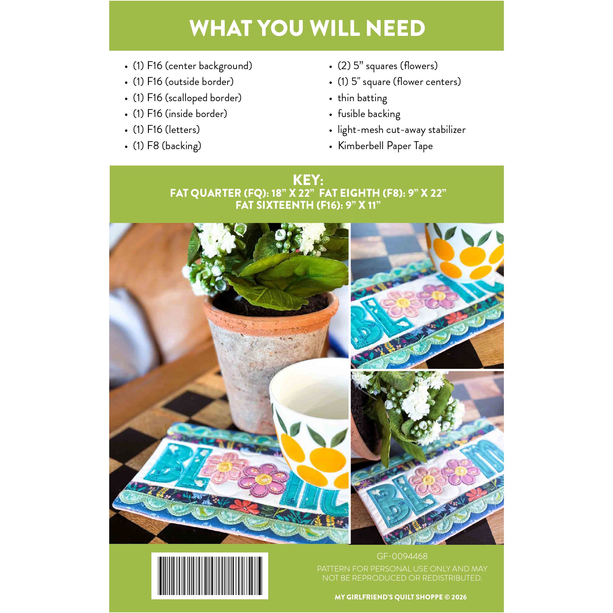 Instructions for a craft project with materials and images of finished products.