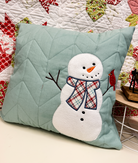 snowman pillow applique