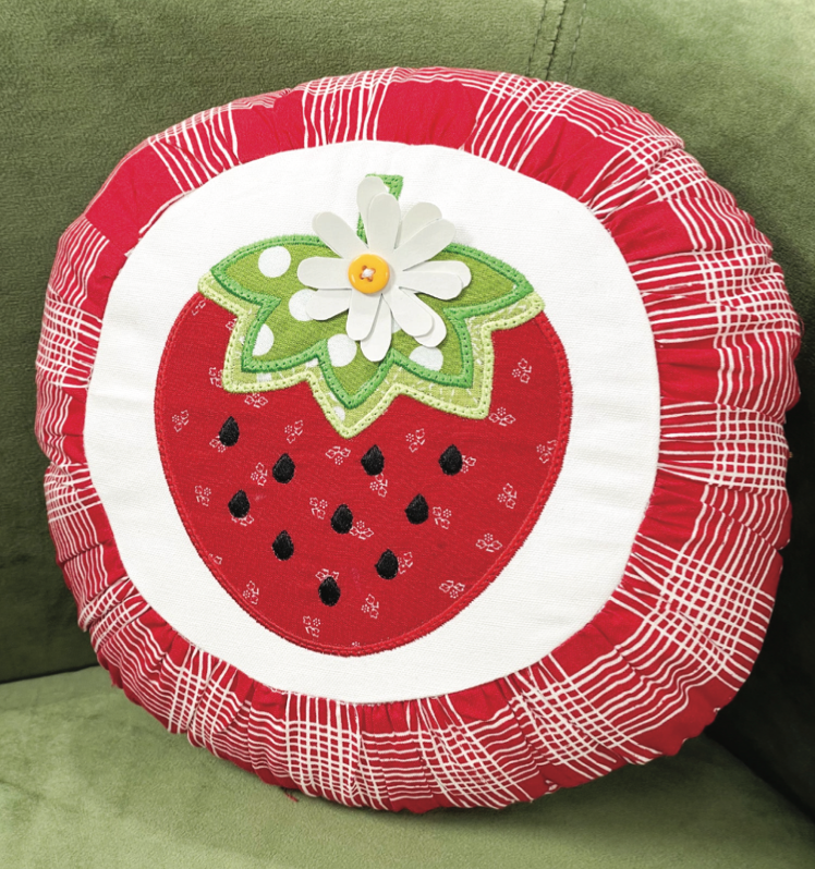 Strawberry Circle Applique