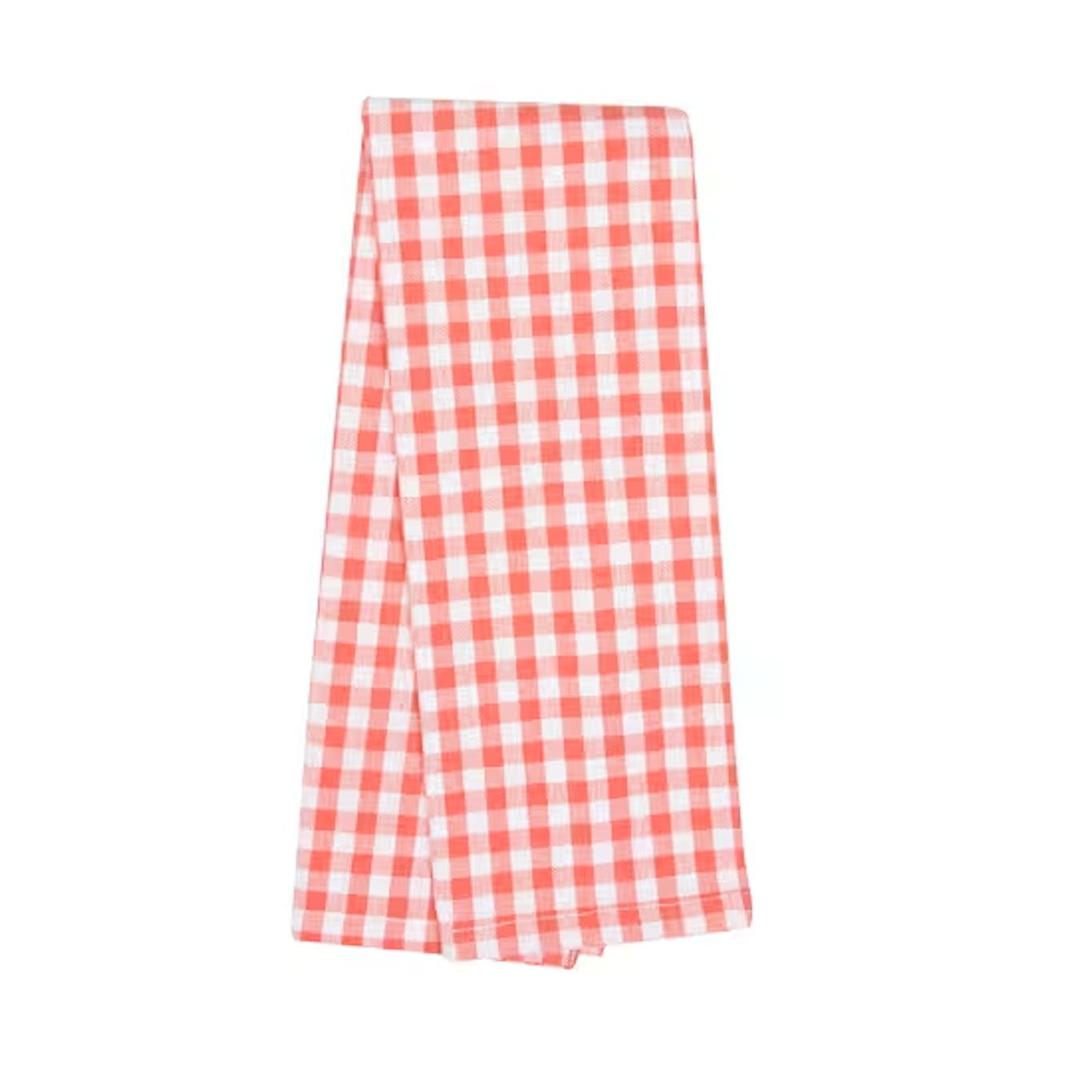 Red and white checkered skirt on a white background