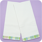 Whimsy Pastel Plaid Trim Kitchen Towels