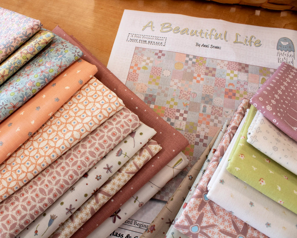 A Beautiful Life Quilt Kit 73 1/2" x 73 1/2"  fabric and pattern