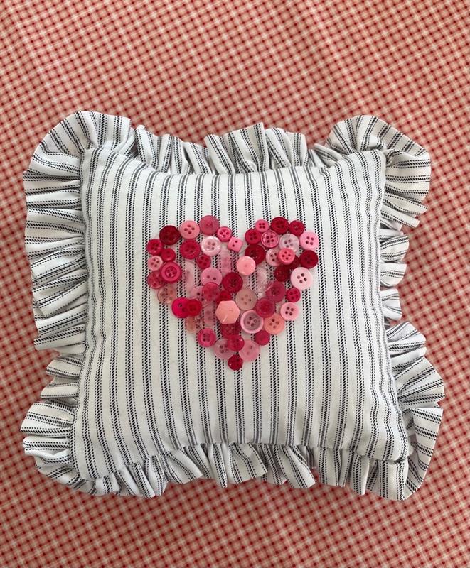 Buttoned up Heart Pillow Pattern (Downloadable)