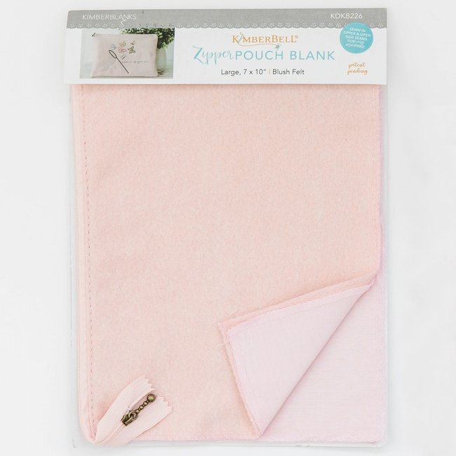 cute blush felt pouch