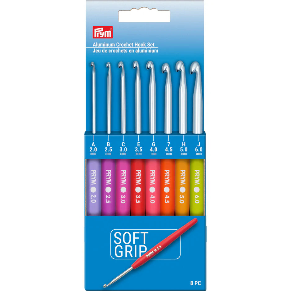 Soft Grip Aluminum Crochet Hook Set, 2-6mm