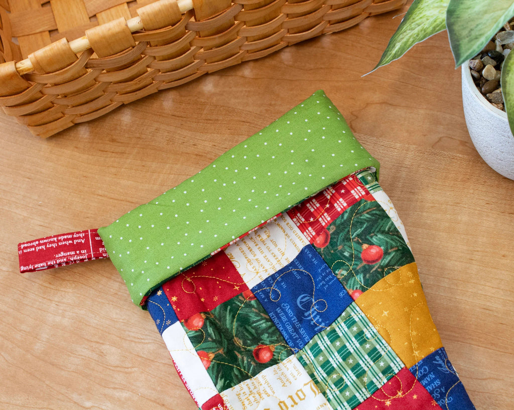 Patchwork Christmas Stockings-Christmas Wishes 2