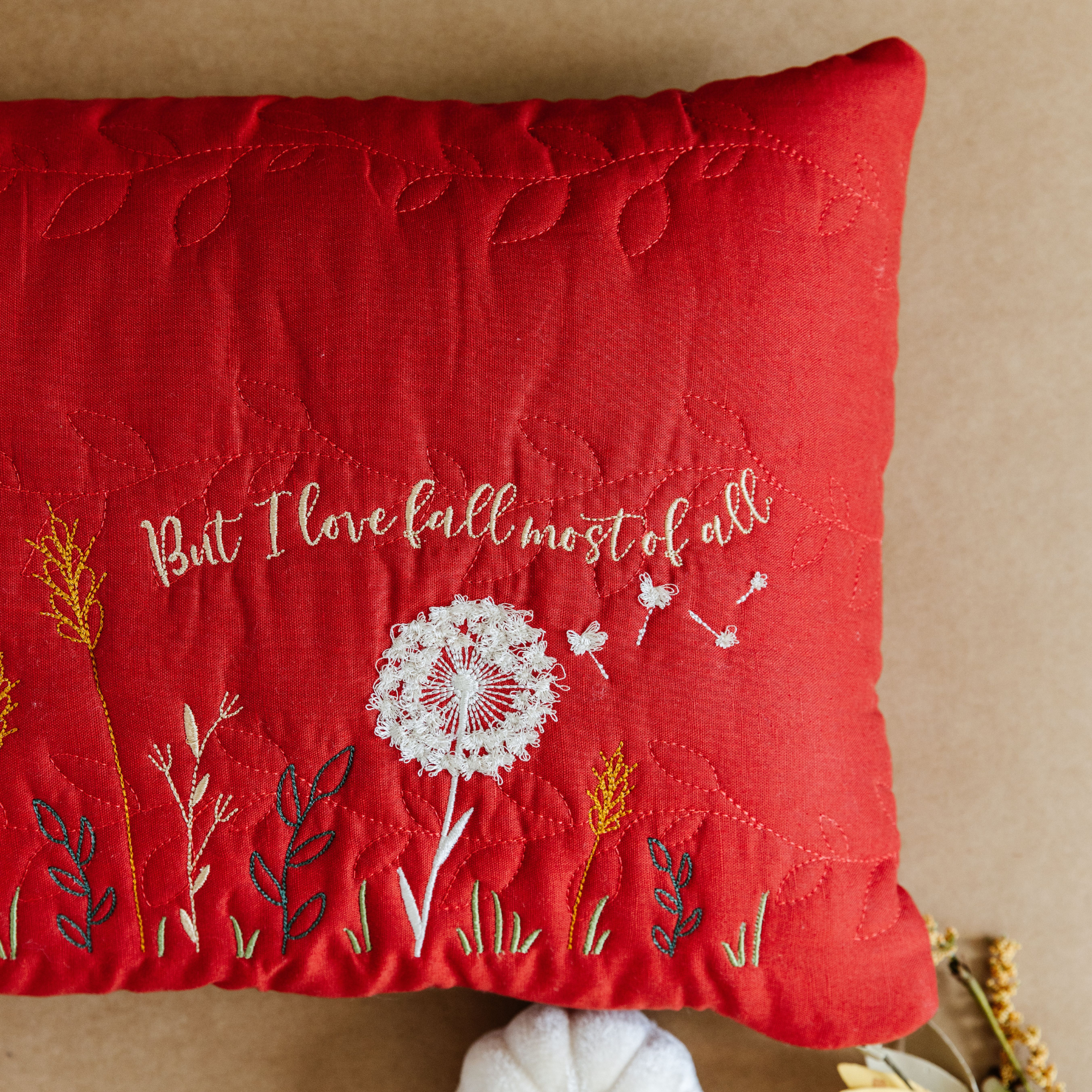Fall Lumbar Pillow - RUST – My Girlfriend's Quilt Shoppe