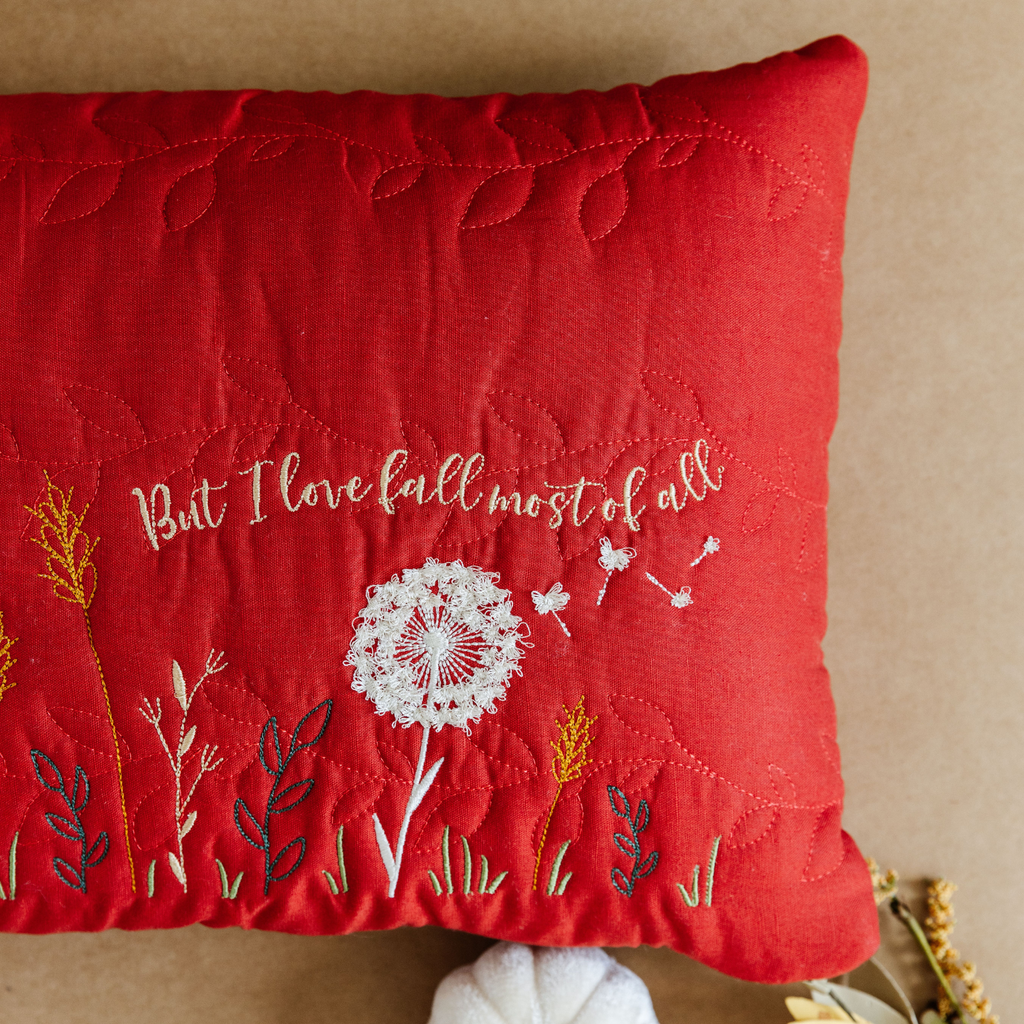 embroidery club pillow