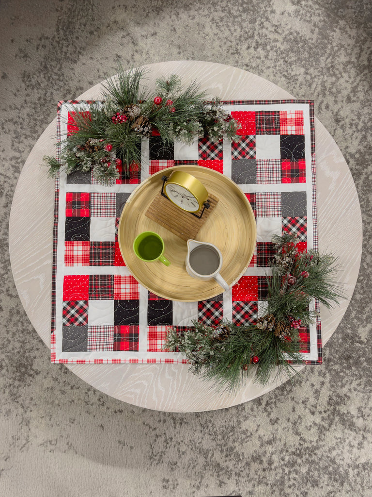 Scrappy Plaid Table Topper 31 1/2" x 31 1/2" Kit