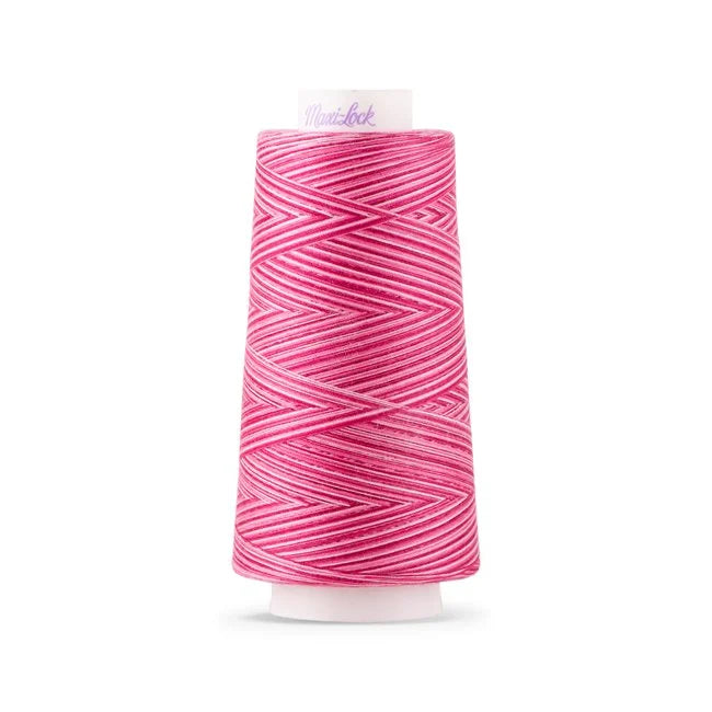 Maxi-Lock Swirls Serger Thread 3,000 yds - Raspberry Vanilla 