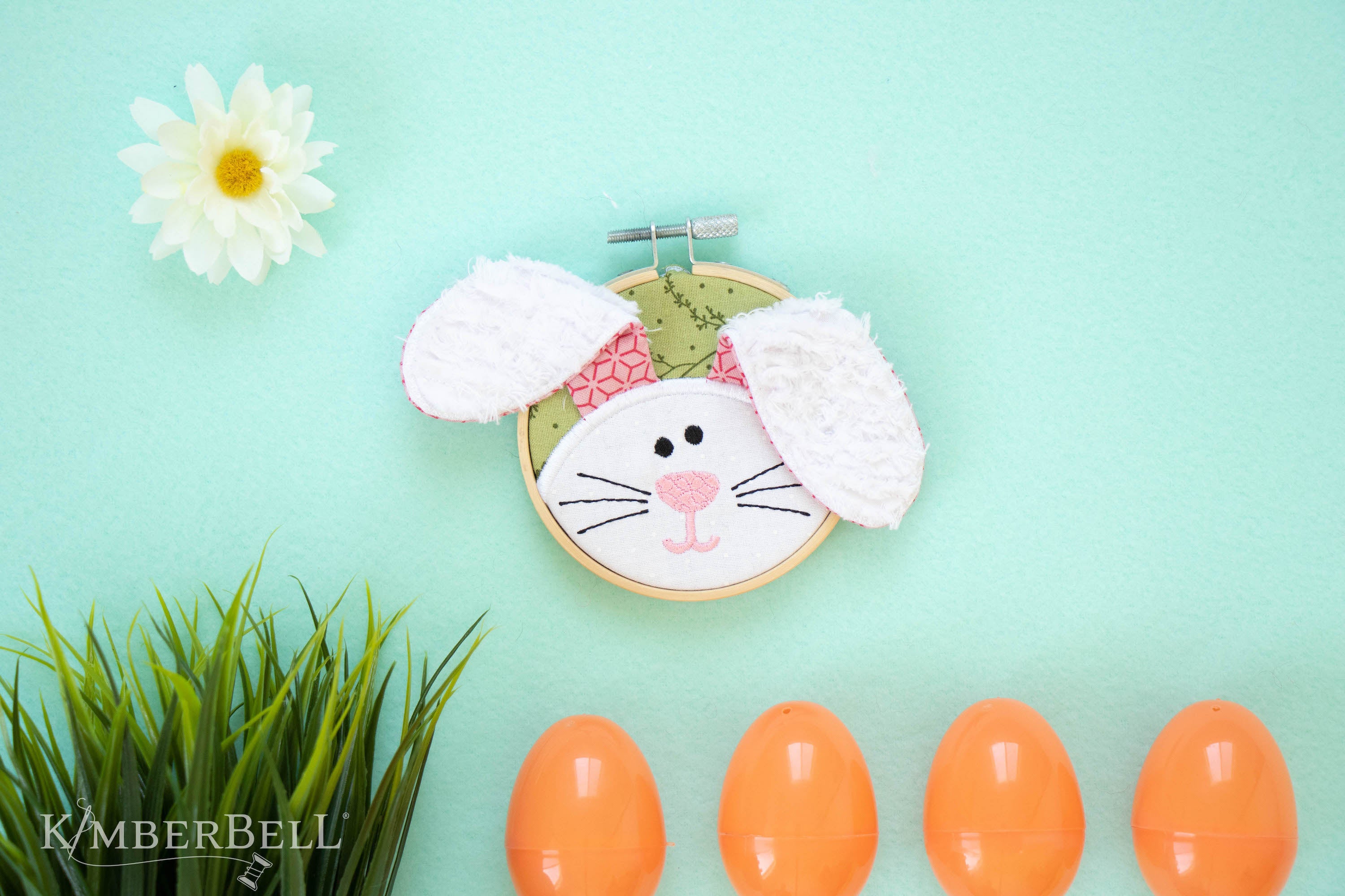Kimberbell I'm All Ears Bunny Hoop Machine Embroidery Design 