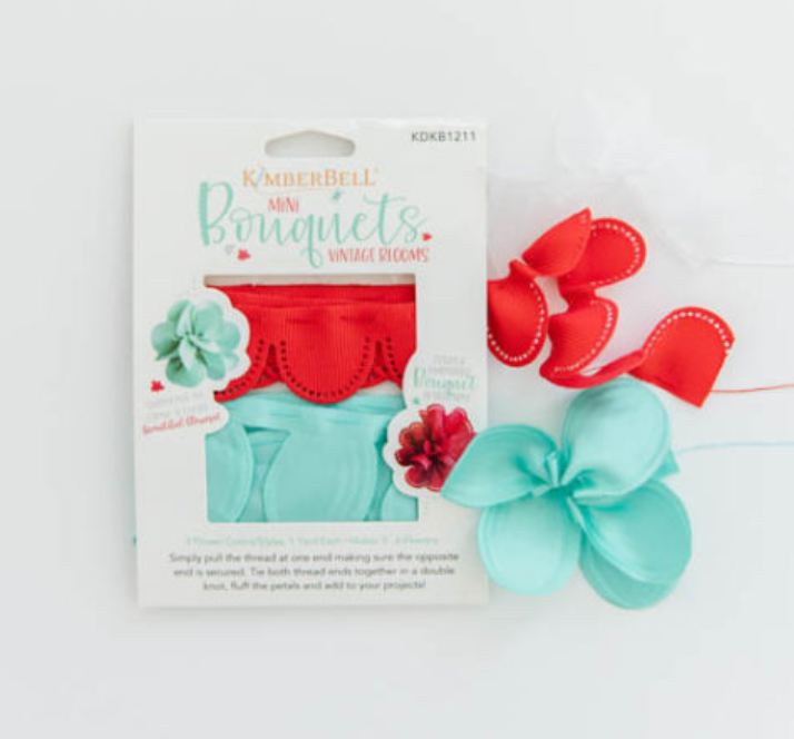 Kimberbell Mini Bouquet: White, Red, Teal