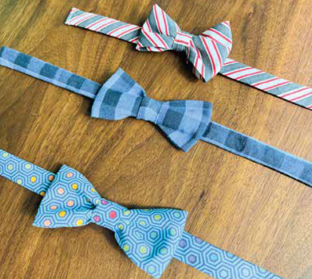 Three small bow ties.