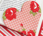 Booked on Love heart bookmark