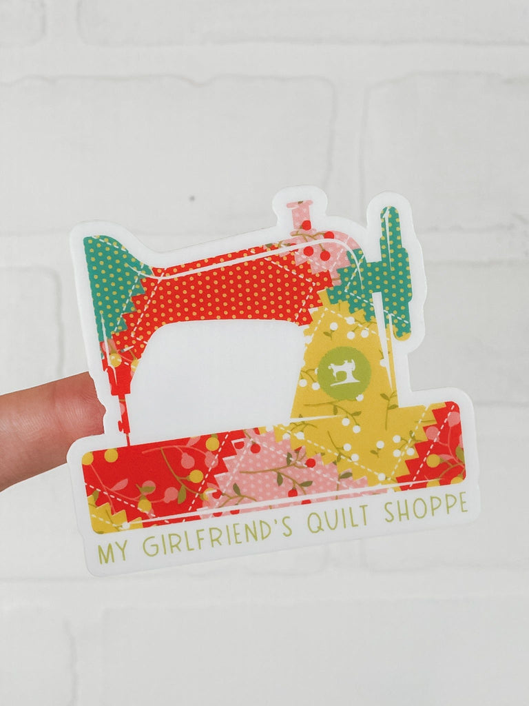 MGQS Patchwork Sewing Machine Sticker – My Girlfriend's Quilt Shoppe